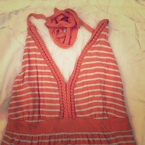 Peach ankle length dress